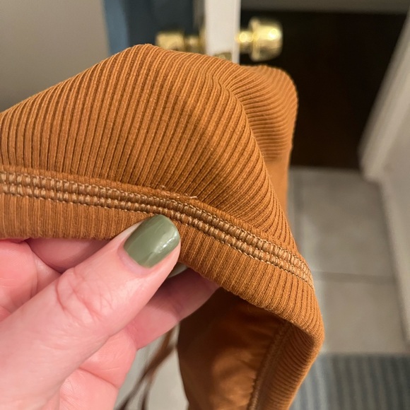 Brown Ribbed Sportsbra - Picture 5 of 9